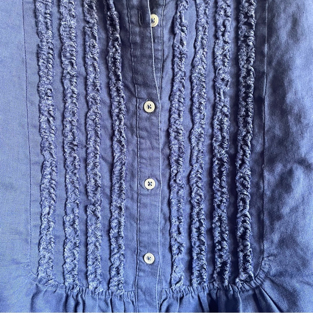 Boden Chambray Button-Up Tunic Shirt Dress 100% Linen - Picture 6 of 9